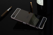 Луксозен алуминиев бъмпър с твърд огледален гръб за Sony Xperia X Performance F8132 черен